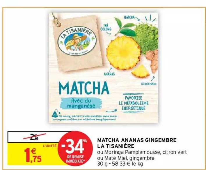 matcha ananas gingembre la tisanière
