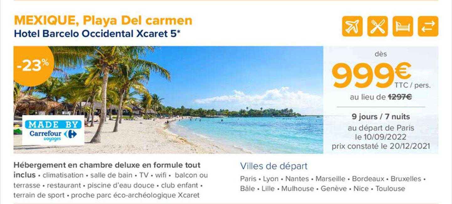 mexique, playa del carmen : hotel barcelo occidental xcaret 5*
