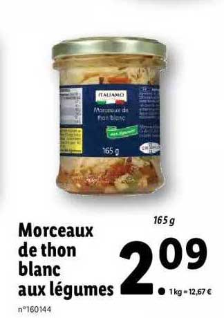 Morceaux De Thon Blanc Aux Légumes Italiamo