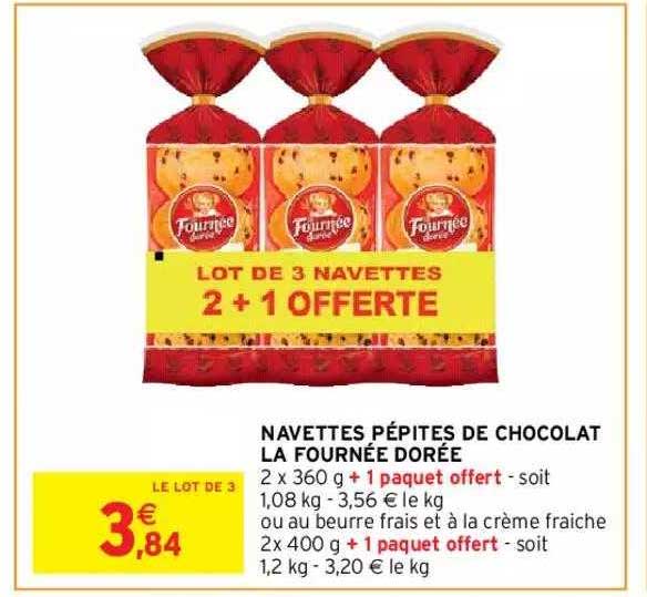 navettes pépites de chocolat la fournée dorée