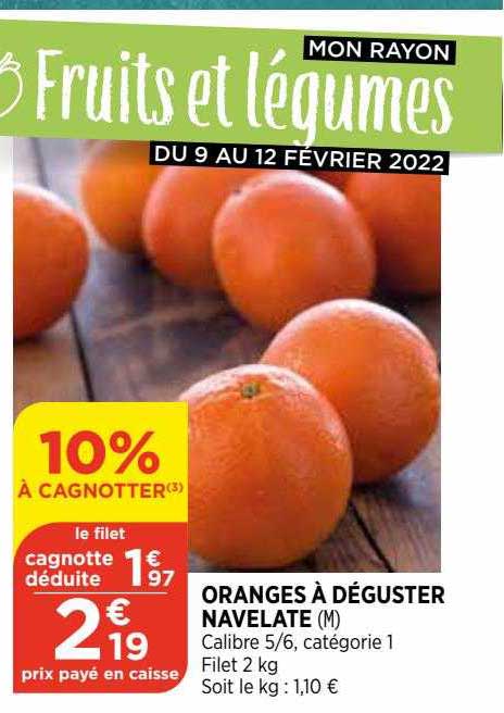 oranges à déguster navelate