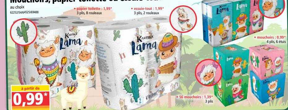 papier toilette, essuie-tout, mouchoirs