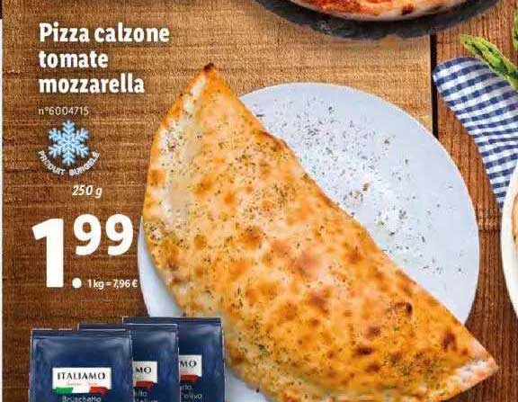 pizza calzone tomate mozzarella italiamo