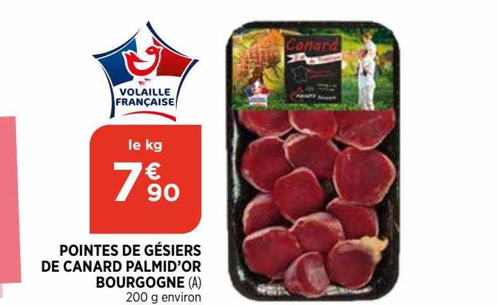 pointes de gésiers de canard palmid'or bourgogne
