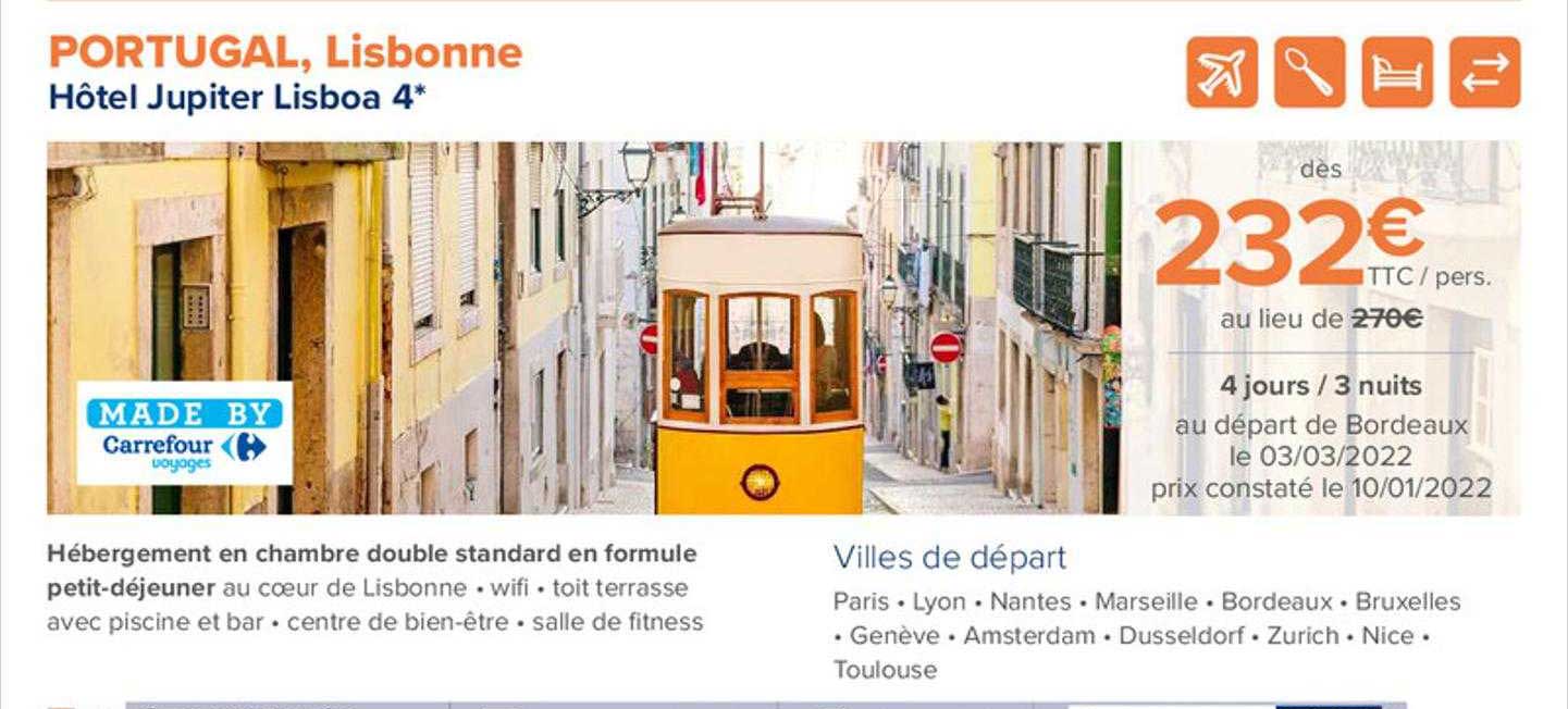 portugal, lisbonne hôtel jupiter lisboa 4*