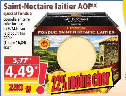 saint-nectaire laitier aop spécial fondue