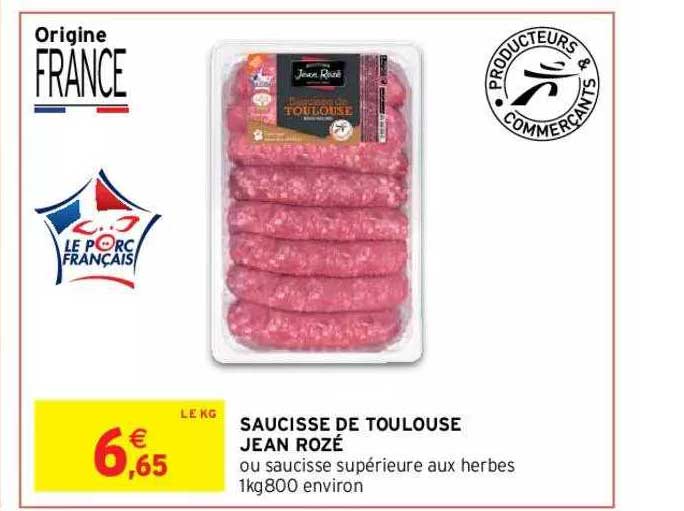 saucisse de toulouse jean rozé