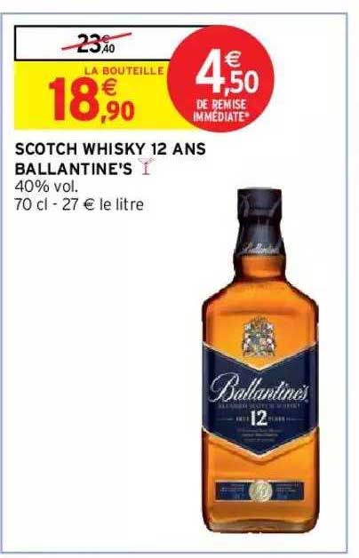 scotch whisky 12 ans ballantine's