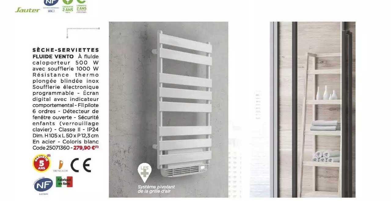 sèche-serviettes fluide vento