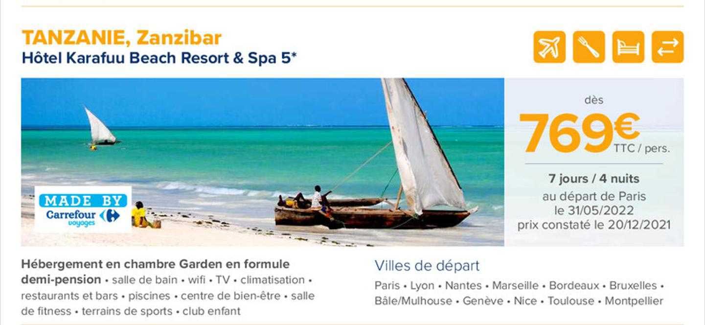 tanzani, zanzibar : hôtel karafuu beach resort & spa 5*