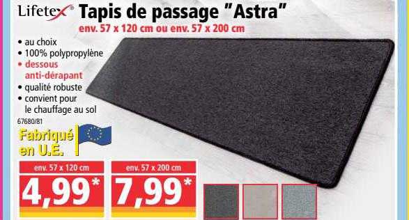 tapis de passage "astra" lifetex