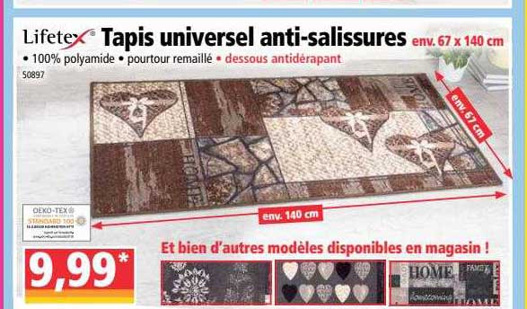 tapis universel anti-salissures lifetex