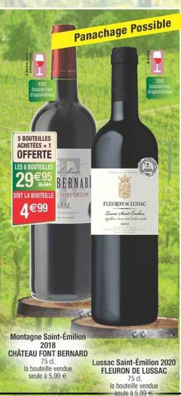 montagne saint-émilion 2018 château font bernard, lussac saint-émilion 2020 fleuron de lussac