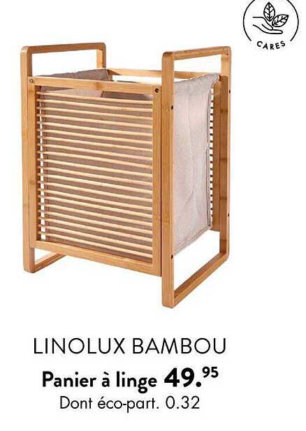 panier à linge linolux bambou