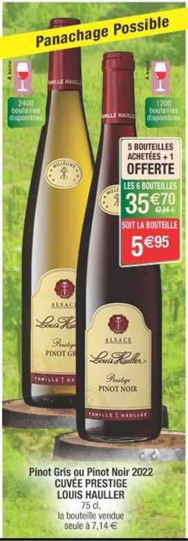 pinot gris ou pinot noir 2022 cuvée prestige louis hauller