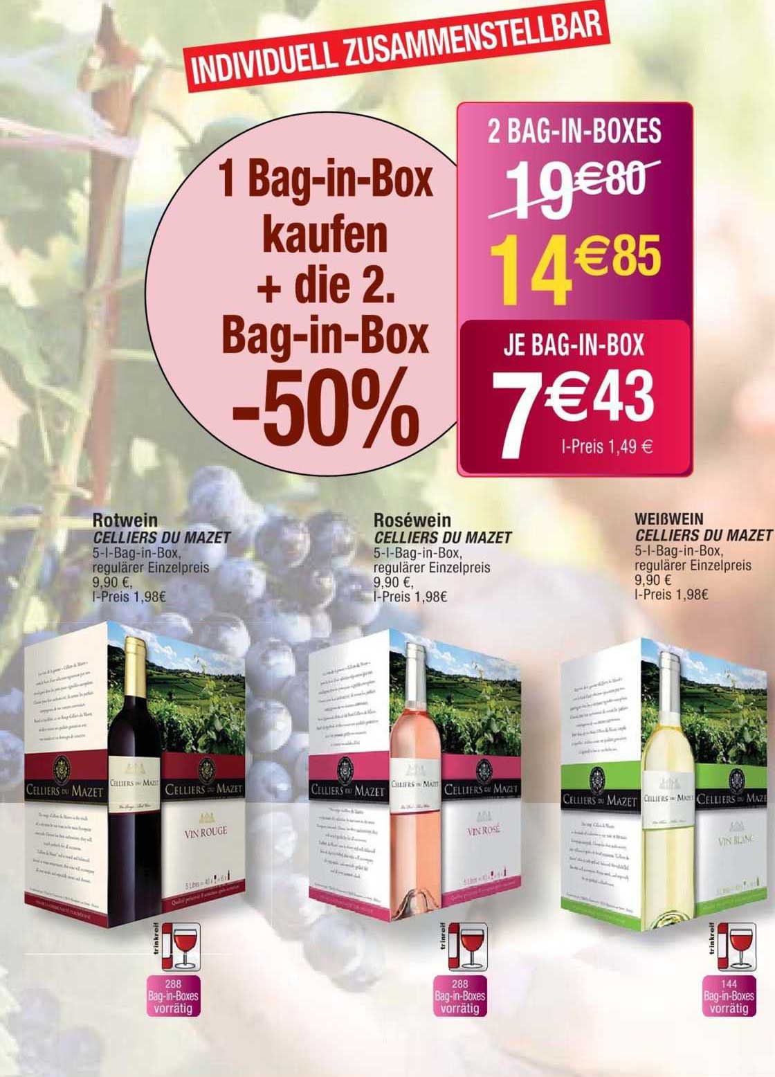 rotwein celliers du mazet, roséwein celliers du mazet, weißwein celliers du mazet