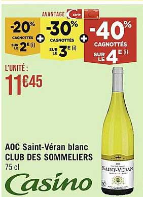 aoc saint-véran blanc club des sommeliers