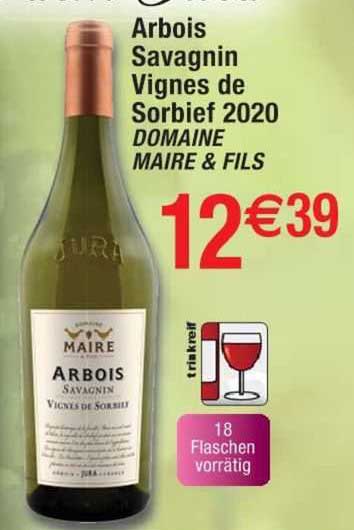 arbois savagnin vignes de sorbief 2020 domaine maire & fils