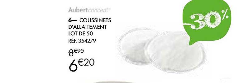 Aubert Coussinets D'allaitement Lot De 50