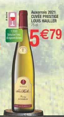 auxerrois 2021 cuvée prestige louis hauller