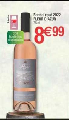 bandol rosé 2022 fleur d'azur