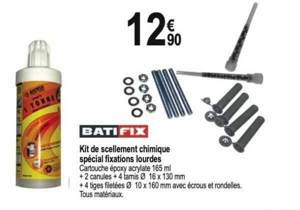 batifix kit de scellement chimique spécial fixations lourdes