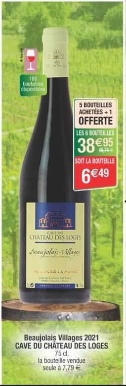 beaujolais villages 2021 cave du château des loges