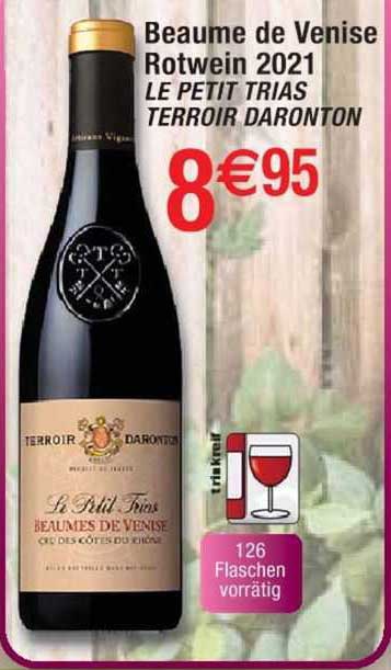 beaume de venise rotwein 2021 le petit trias terroir daronton