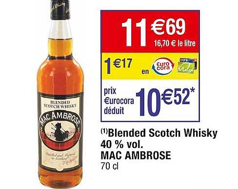 blended scotch whisky 40% vol. mac ambrose