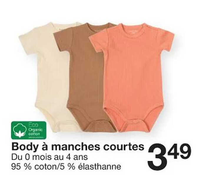 body à manches courtes