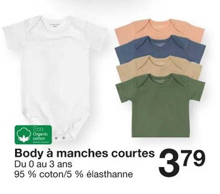 body à manches courtes