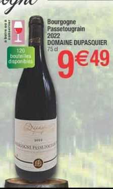 bourgogne passetougrain 2022 domaine dupasquier