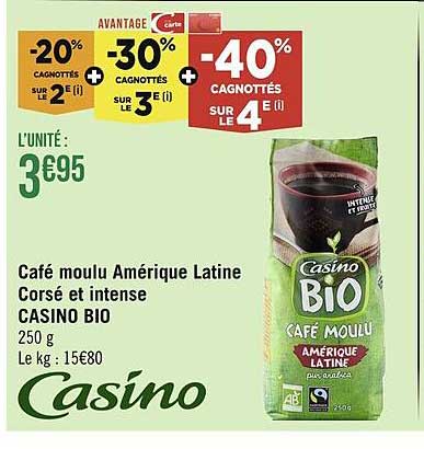 café moulu amérique latine corsé et intense casinob bio