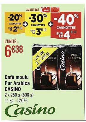 Café Moulu Pur Arabica Casino