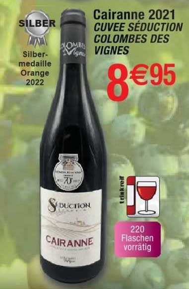 cairanne 2021 cuvée séduction colombes des vignes