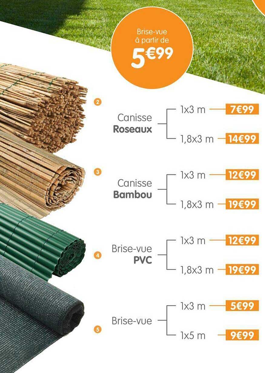 canisse roseaux, canisse bambou, brise-vue pvc, brise-vue