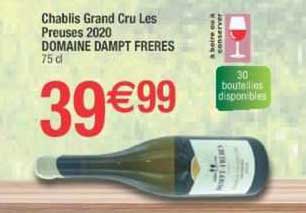chablis grand cru les preuses 2020 domaine dampt freres