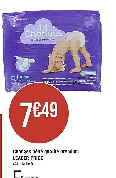 changes bébé qualité premium leader price