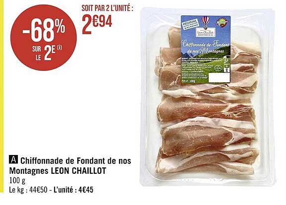 Chiffonnade De Fondant De Nos Montagnes Léon Chaillot