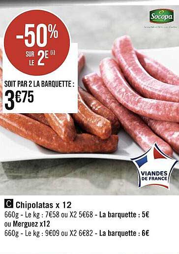 Chipolatas X 12 Ou Merguez X 12