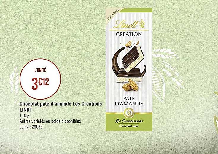 Chocolat Pâte D'Amande Les Créations Lindt