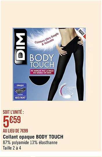 collant opaque body touch