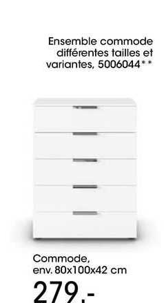 commode env 80 x 100 x 42 cm