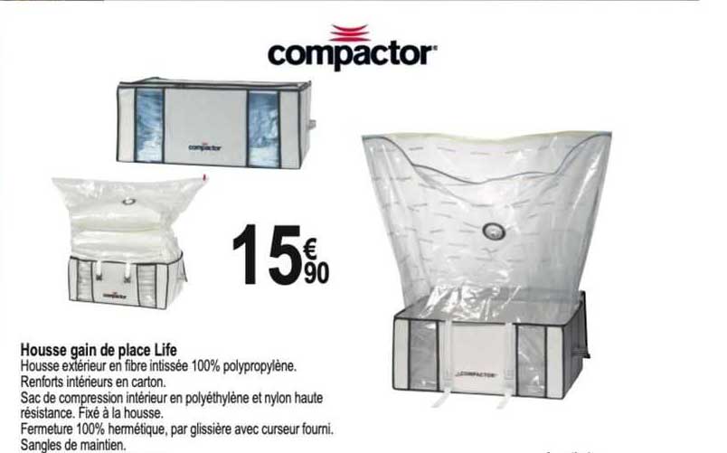 compactor housse gain de place life