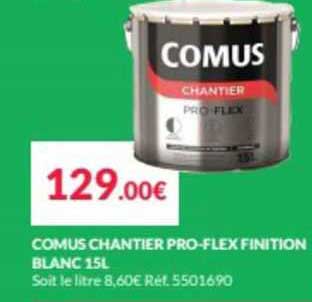 comus chantier pro-flex finition blanc 15 l
