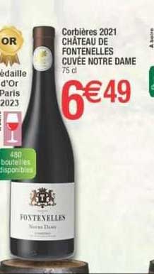 corbières 2021 château de fontenelles cuvée notre dame
