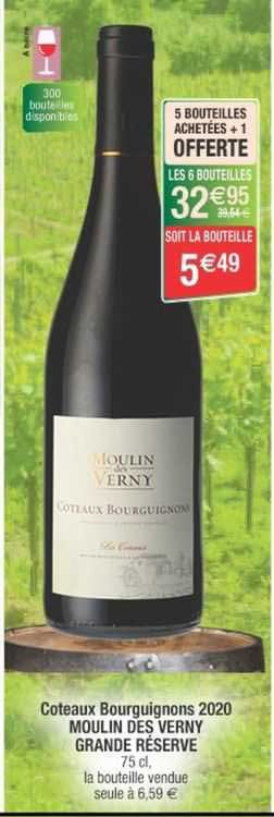 coteaux bourguignons 2020 moulin des verny grande réserve