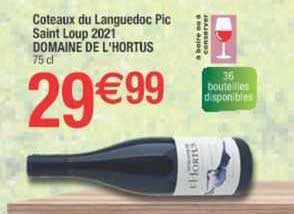 coteaux du languedoc pic saint loup 2021 domaine de l'hortus