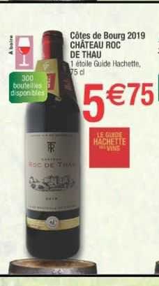 côtes de bourg 2019 château roc de thau