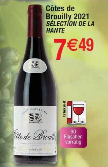 côtes de brouilly 2021 sélection de la hante